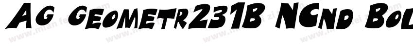 AG Geometr231B NCnd Bold字体转换